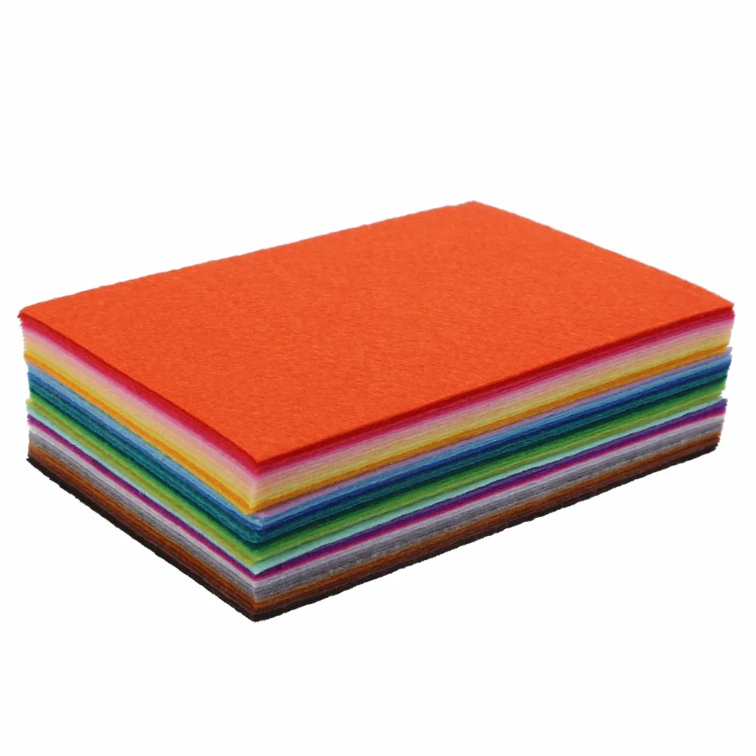 

40pcs Mixed Color Soft Nonwoven Felt Fabric Sheets Craft Patchwork Cloth Non Woven Fabric DIY Bundle For Sewing 10x15cm