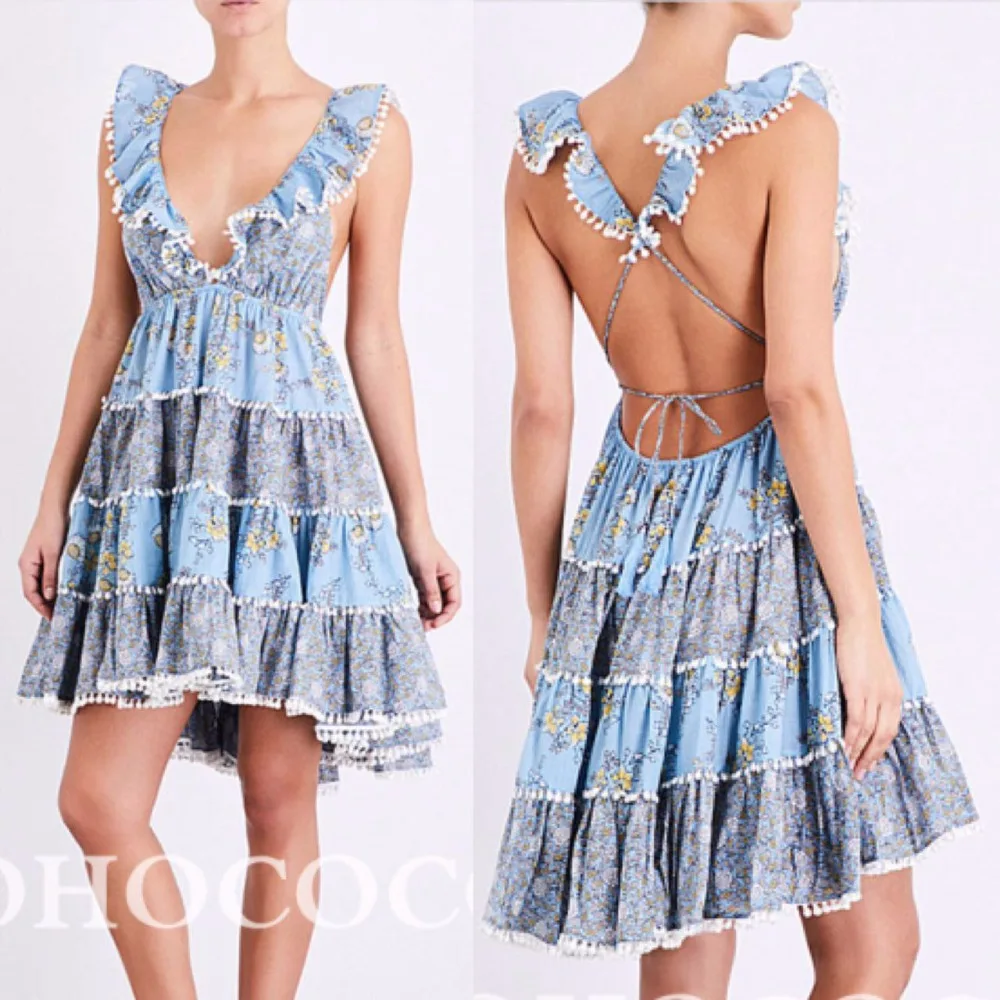 Aliexpress.com  Buy V Neck Sexy Dress 2017 New Arrival Blue Print