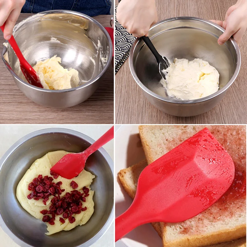 Baking Tools Kitchen Silicone Spatula Cream Butter Spatula Set Non-stick Pastry Mixing Scraper Cake Scraper Mixer Brush Bakeware (7)