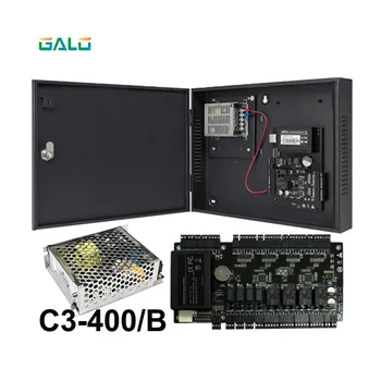 

TCP/IP Access Control Panel Access Control Board ZK C3-400 4 Doors Access Control System With Power Supply Box Battery Function
