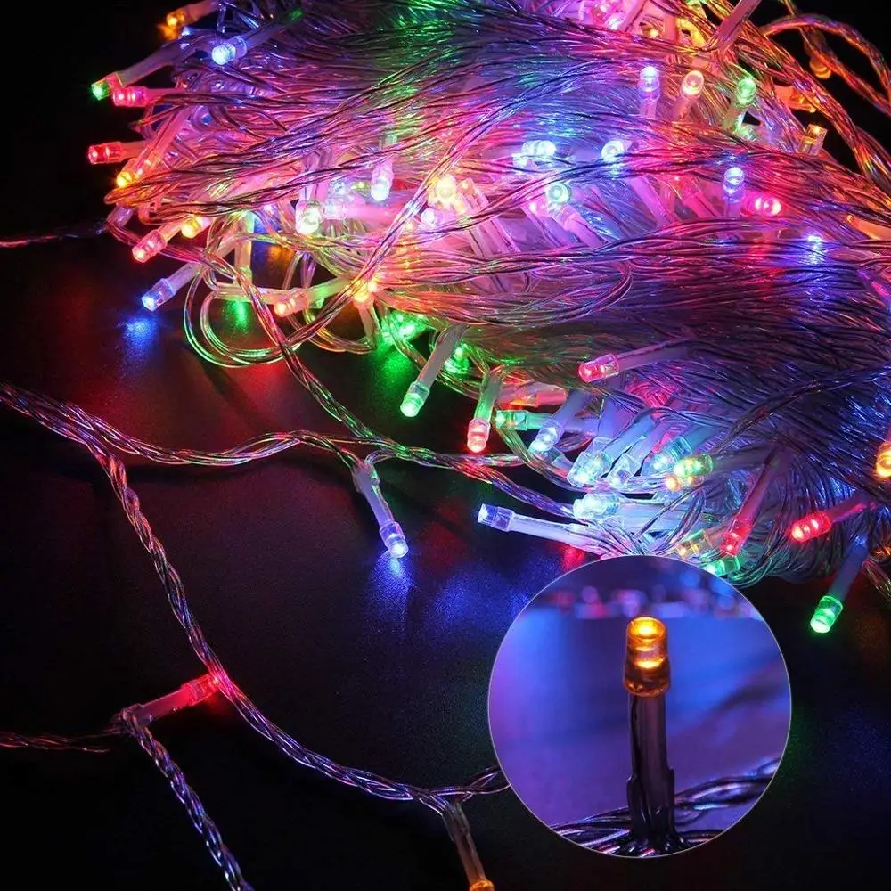 Aimkeeg 10M 20M 30M Waterproof Outdoor Light string  LED String Lamp Garden Christmas Tree Fairy Light Holiday Decoration