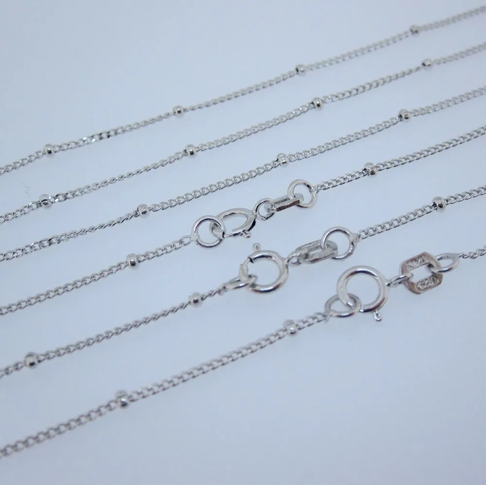 

silver 925 popular chain with beads