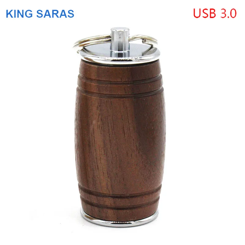 KING SARAS стиль usb3.0 кленовый бочонок ложка Флешка 4 ГБ 8 ГБ 16 Гб ГБ 32 Гб кленовый usb 3,0 деревянный логотип гравировка usb флеш-накопитель - Цвет: Серый