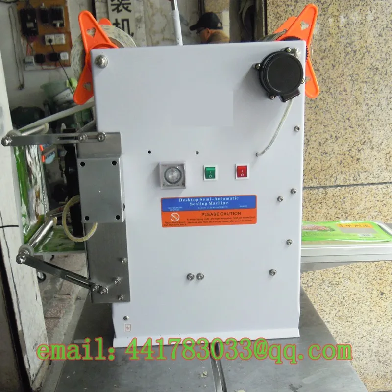 Data de Impressão e Número do Lote Aferidor do Filme Semiautomática Máquina Tampando Automática Copo Sealig Aferidor Bandejas Fgj-d150 5 do filme sealig máquina aferidor bandejas copo