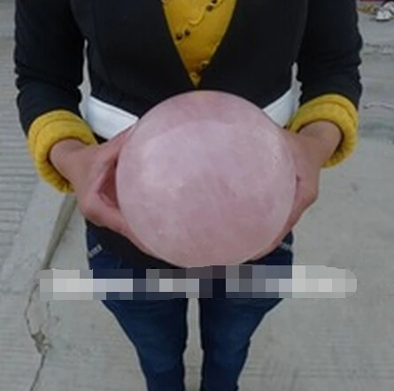 

A 331NATURAL PRETTY ROSE QUARTZ CRYSTAL SPHERE BALL HEALING 105 mm (0601)