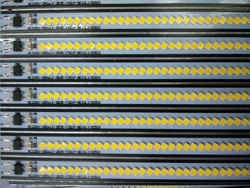 10 шт./лот 220Vac 2835SMD 30 см 7 Вт Теплый Холодный белый затемняемый яркий светодиодный