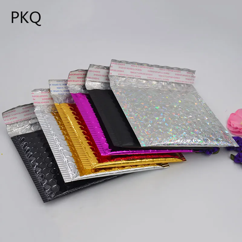 

Gold Silver Black Matte-black Color Shockproof Courier Bubble mailer Poly Bubble Mailing Mailer Shipping Padded Envelope Bags