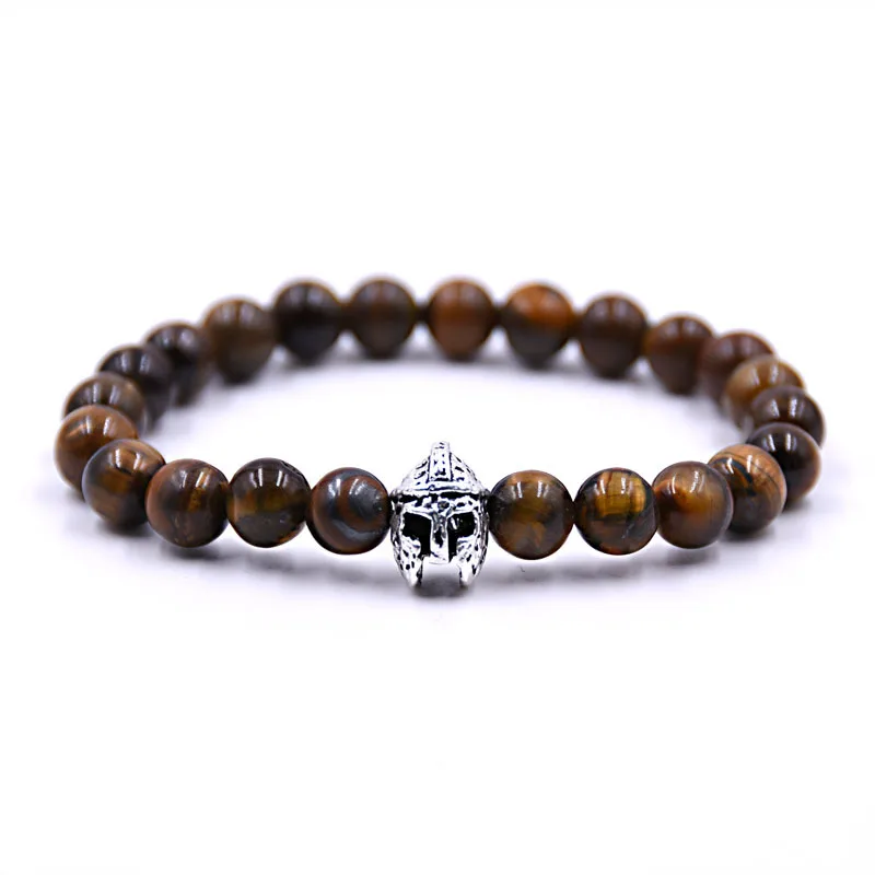 tiger eye Beads helmet Charm Bracelets &amp Bangles Elastic Stretch Women Jewelry Pulsera | Украшения и аксессуары