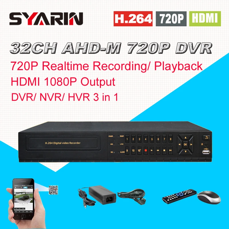 CCTV video surveillance AHD M 32ch full AHD 720P real time recording