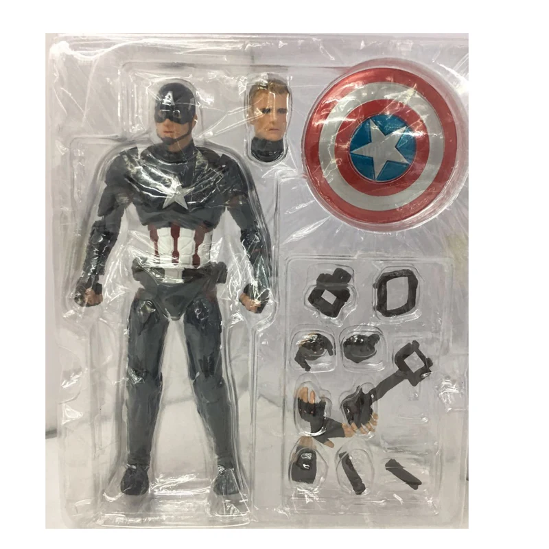 15 см SHFiguarts Мстители Капитан Америка фигурка гражданская война Стив ПВХ Фигурки