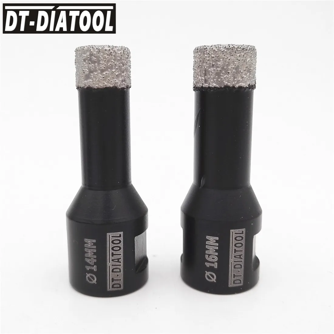 DT-DIATOOL 2pcs Dry Vacuum Brazed Diamond Drilling Core Bits Tile Hole Saw Professional Quality Drill Bits M14 thread 6-16MM