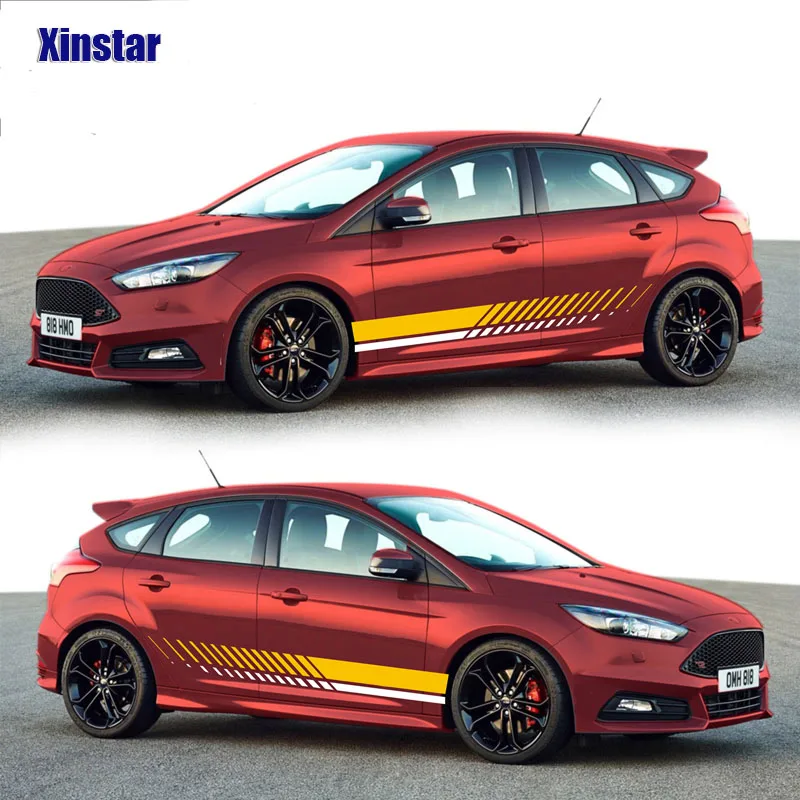 2 Stück Auto Seite Aufkleber Aufkleber für Ford Focus St Fiesta