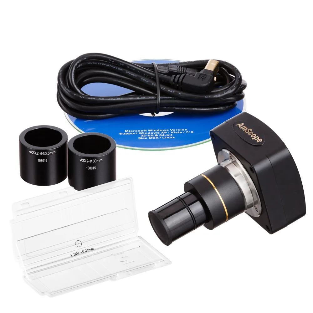 AmScope 10MP USB Microscope Digital Camera Calibration Kit