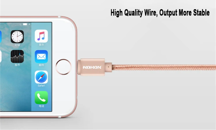 NOHON USB кабель для Apple iPhone 8X7 6 6S Plus 5 5S 5C SE iOS 10 9 8 iPad iPod Быстрая Зарядка Кабели Синхронизация данных