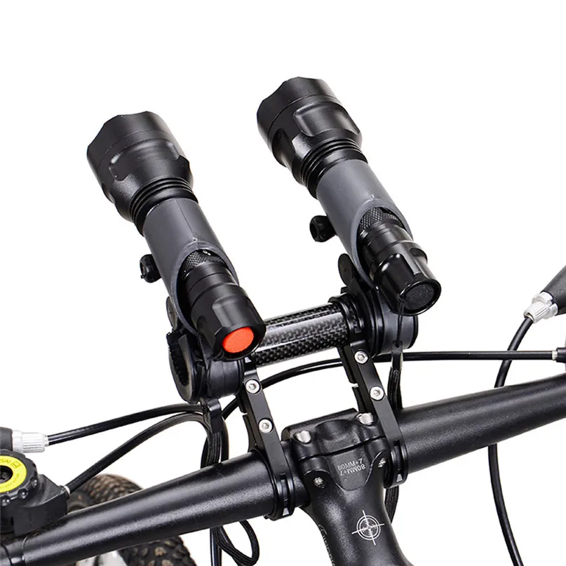 Bike Flashlight Holder Handle Bar Bicycle Accessories Extender Carbon Tube Bicycle Bracket Riding Extension Car Frame (5)