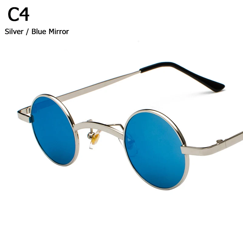 JackJad, модные, готические, в стиле вампира, стимпанк, рок, солнцезащитные очки, винтажные, маленькие, круглые, фирменный дизайн, солнцезащитные очки Oculos De Sol 8019 - Цвет линз: C4