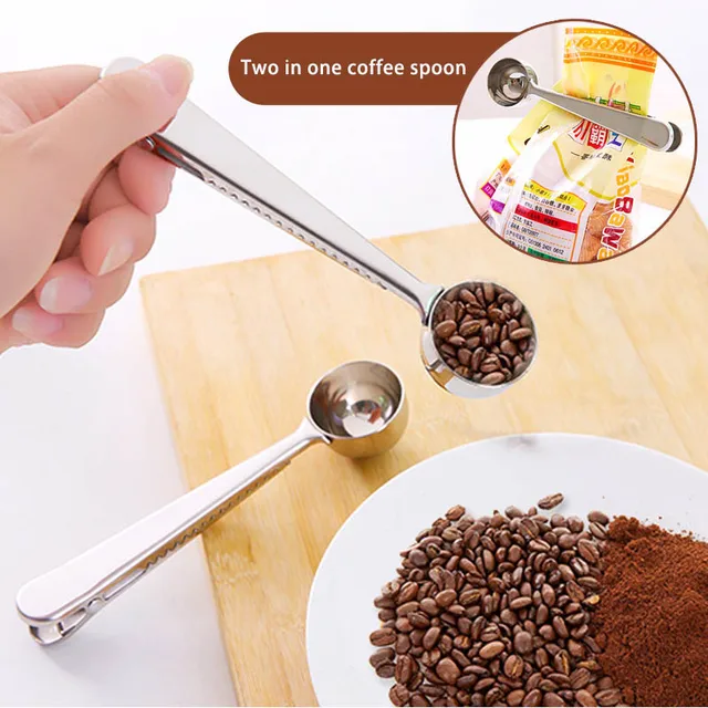 Best Price Stainless Steel Bag Clip Ice Cream Spoons Multifunction Sealing Ground Measuring Scoops Kitchen Tools Tea Coffee Scoop 1 PC Best Price Stainless Steel Bag Clip Ice Cream Spoons Multifunction Sealing Ground Measuring Scoops Kitchen Tools Tea Coffee Scoop 1 PC