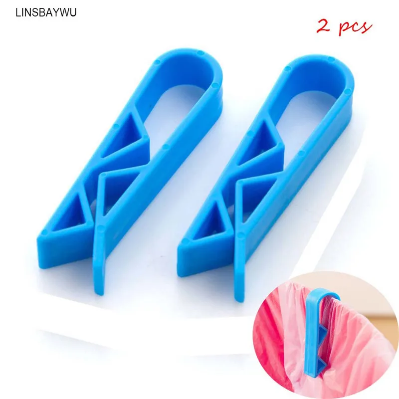

2Pcs/Lot LINSBAYWU Universal Trash Bag Fixed Clip Waste Basket Rubbish Bin Garbage Can Clamp
