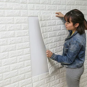 

Self Adhesive Paper Wall Brick 3d DIY Home Decor Wall Stickers Nordic Style Kids Room