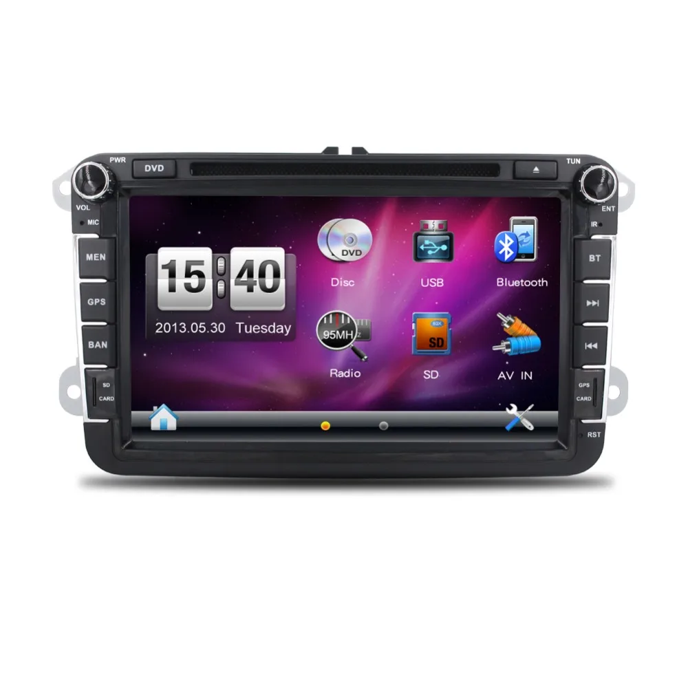 Sale 8 inch Car Multimedia player GPS 2 Din Autoradio For Volkswagen POLO/b6/golf 5/Skoda/Octavia/SEAT/LEON radio dvd SD automotivo 1