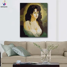 DIY раскрасок картины по номерам в различных расцветках с применением усовершенствованных биотехнологий портрет длинношерстных картина с женщиной Рисование Раскрашивание по номерам защелка для дома