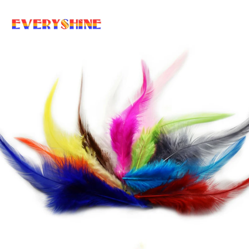 

Natural Chicken Feather 24pcs/lot Dyeing Rooster Saddle Brooch Decoration Party Wedding Earring Fish Hook Ornaments Decor IF008