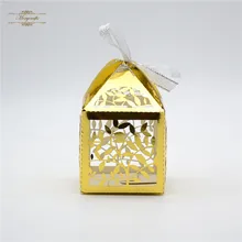 Лист шаблон металлическая Золотая лазерная резка на заказ коробка для свадебных сувениров