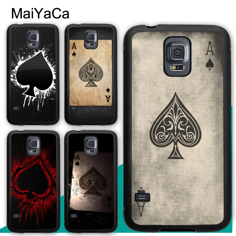 MaiYaCa Ace Of Spades Soft TPU Phone Cases For Samsung Galaxy S4 S5 S6