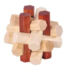 Классическая сложная 12 частей IQ 3D деревянная головоломка заусенцев игра для взрослых
