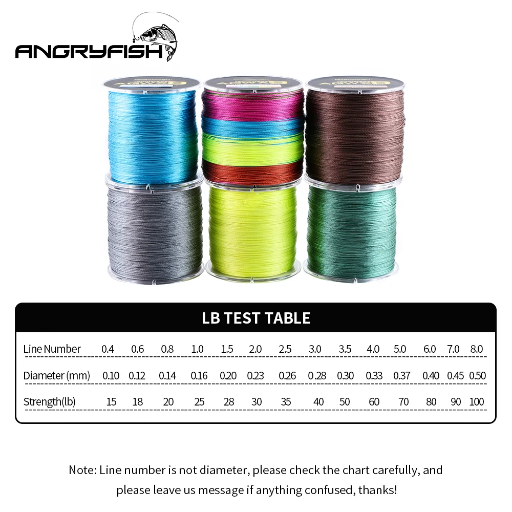 Angryfish X9 PE Line 9 Strands 500M Multifilament Braided Fishing Line Ocean Fishing Super Strong Lines 10LB - 70LB Brown 2