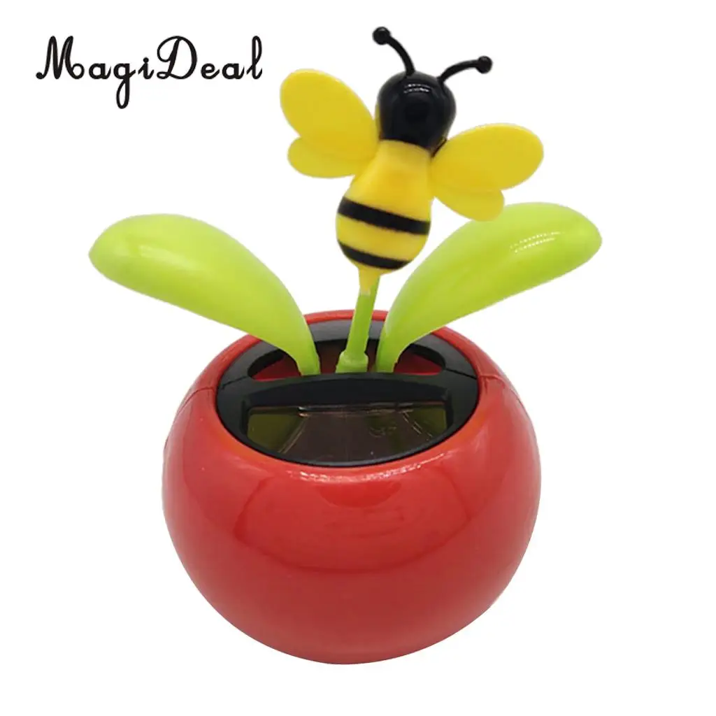 Solar Powered Insect Flower Sunflower Dancing Swing Doll   Toy Home Decor Car Ornament Flowerpot Figure Gifts