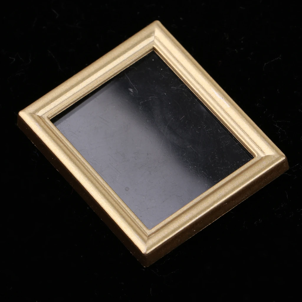 1/12 Picture Frames Hanging Photo Painting Frame Crafts for Dollhouse Art Deco Home Corridor Bedroom Accessory