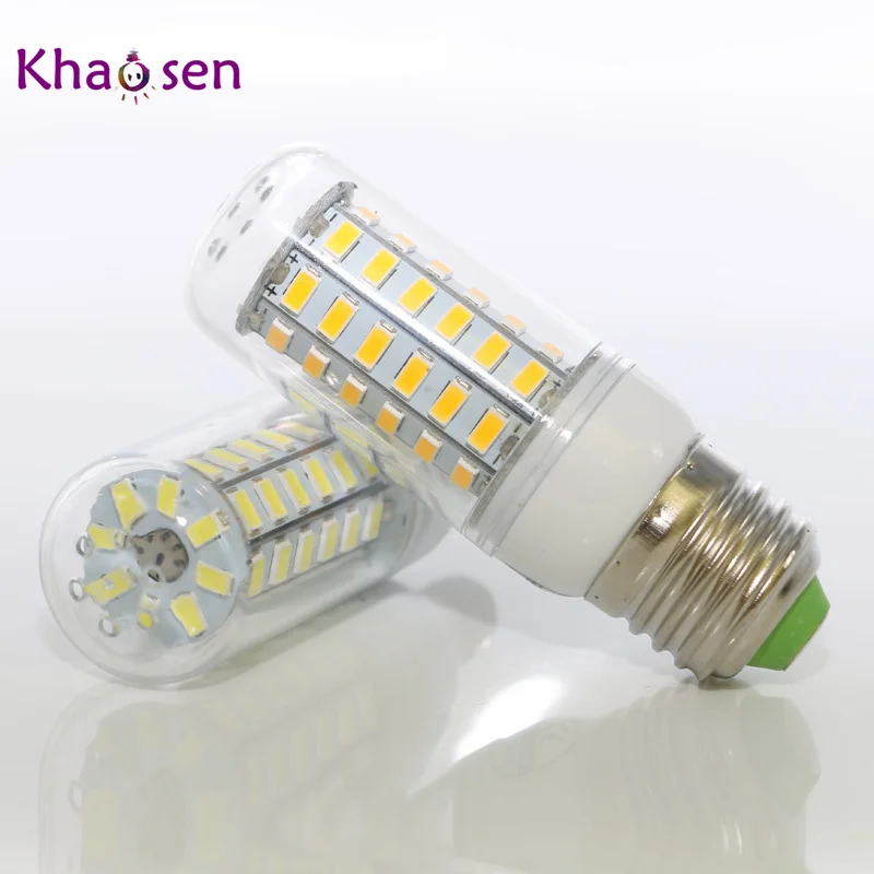 E14 Светодиодная лампа для кукурузы SMD 5730 свеча 220 В украшение дома E27 светодиодная