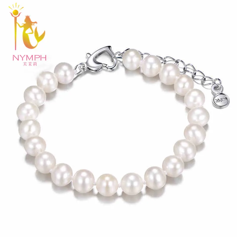 

[NYMPH] Pearl Jewelry Natural pearl bracelets Real Freshwater Pearl Bracelet Fine Jewelry Gift For New Year For Women S59