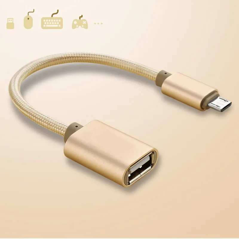 Оплетка micro USB для OTG USB 2,0 адаптер Шнур для micro OTG V8 Android leTV huawei oppo vivo планшетный ПК samsung смартфон