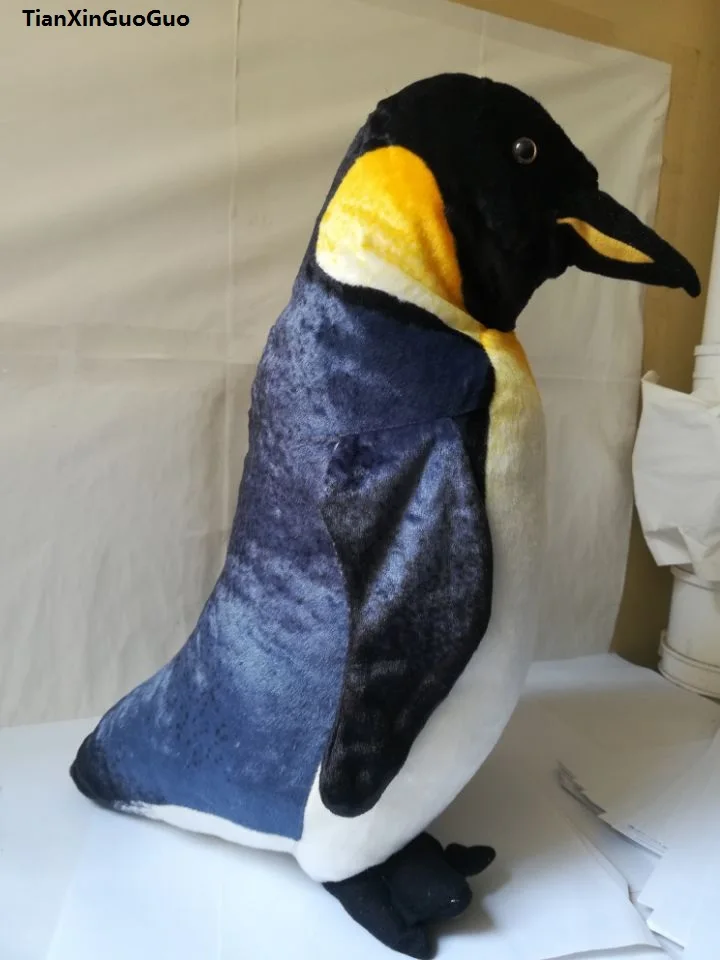 lovely penguin plush toy large 50cm blue penguin soft throw pillow