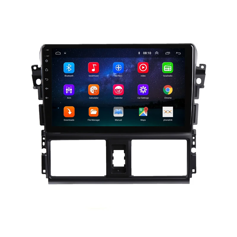 Sale 9" 2.5D IPS Android 8.1 Car DVD Multimedia Player GPS For Toyota Vios YARIS 2014 2015 2016 audio car radio stereo navigation 1