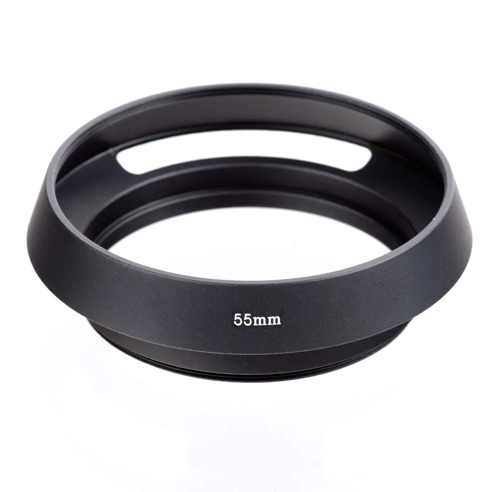 55mm 55 mm Black Metal Vented Camera Lens Hood For Leica M 55mm Thread