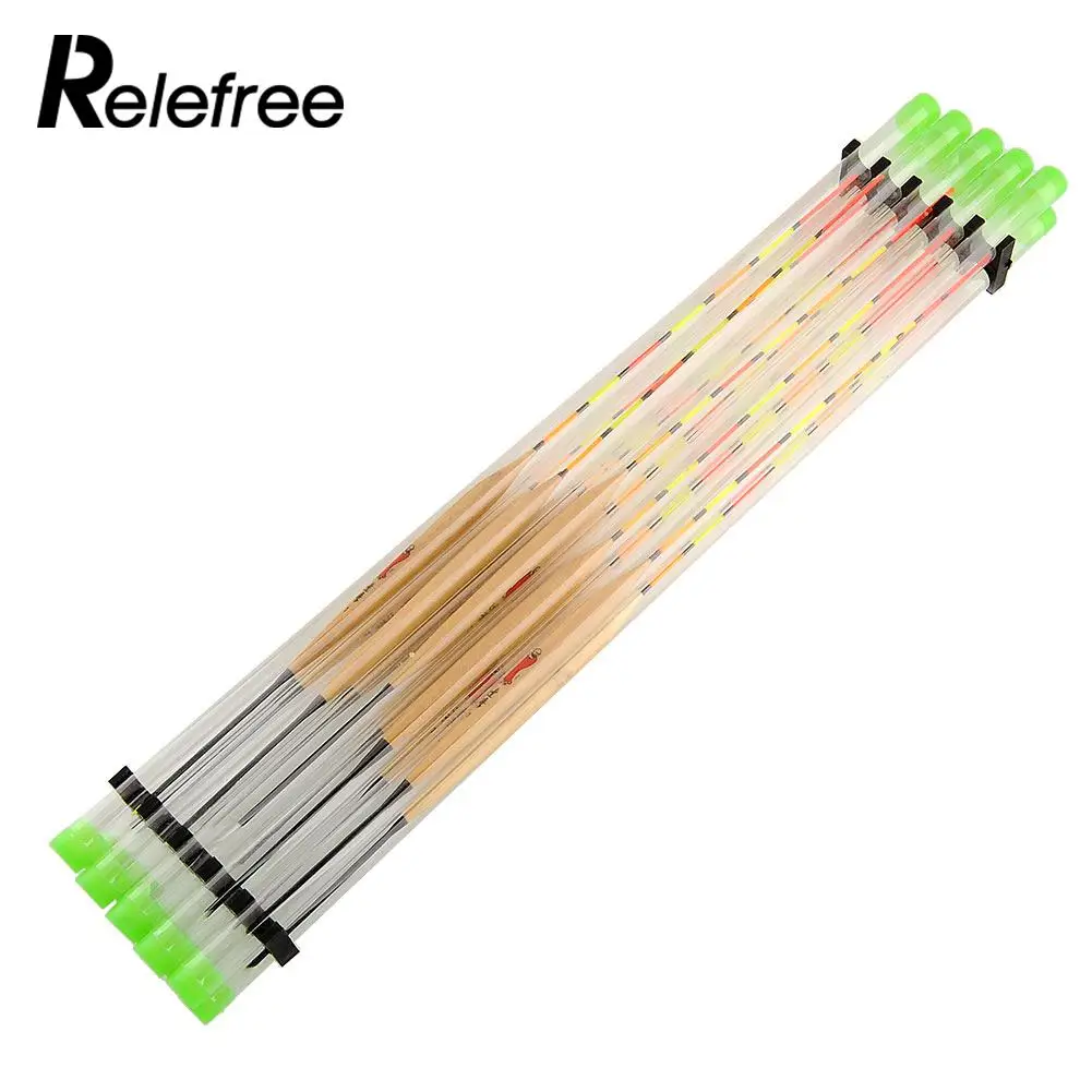 

Relefree 10Pcs/Lots Fish Float Wood Fishing Float Tackle Tools For Fishing Tank Flotteur Peche Float Fishing Tackle Tools