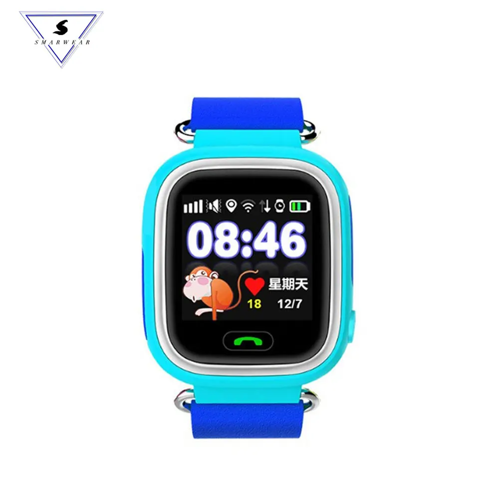 

Q90 Fashion Children GPS Smart Phone Watch Color Touch Screen WIFI LBS Positioning SOS alarm clock kid wrist Watch Free gifts