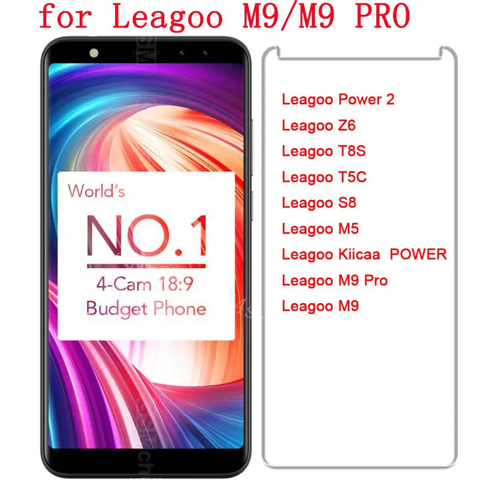 

Screen Protector for Leagoo Power 2 Tempered Glass For Leagoo Z6 T8S T5C S8 M5 M8 M9 PRO Kiicaa POWER Protective Glass Film