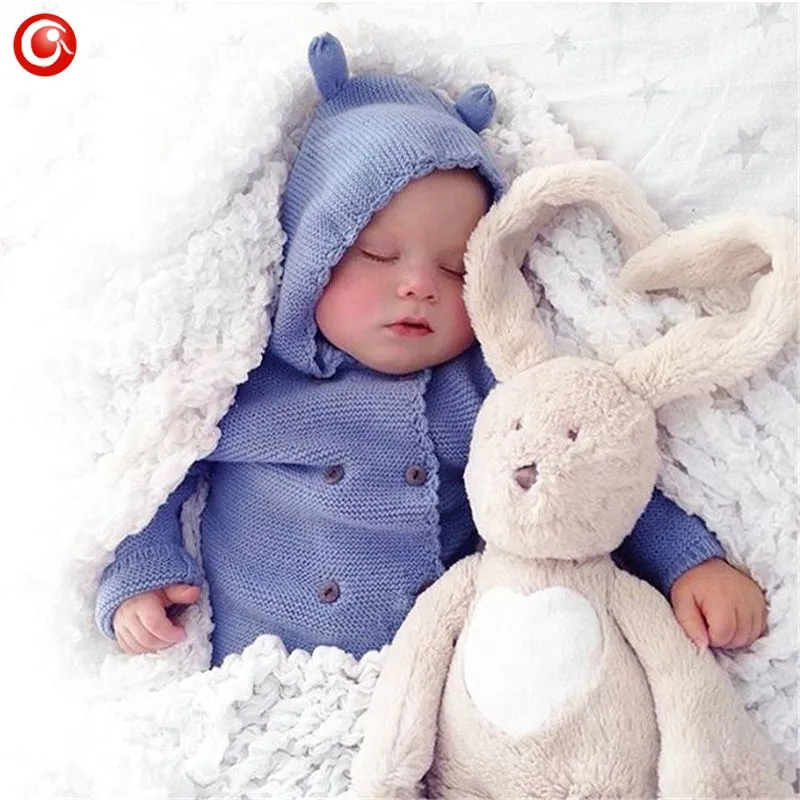 2016 AutumnWinter Kids Girls Hooded Cardigan Double Breasted Cotton Sweater For Children Boy Baby Girl Soft Knit Jumper Clothes (5)