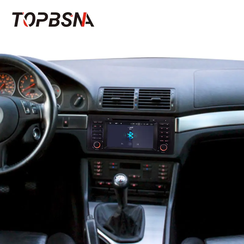 Clearance TOPBSNA Android 9.0 Car DVD Multimedia Player System For BMW/E39/X5/E53 WIFI 1 Din Car automotivo Stereo GPS Navigation RDS TMPS 5