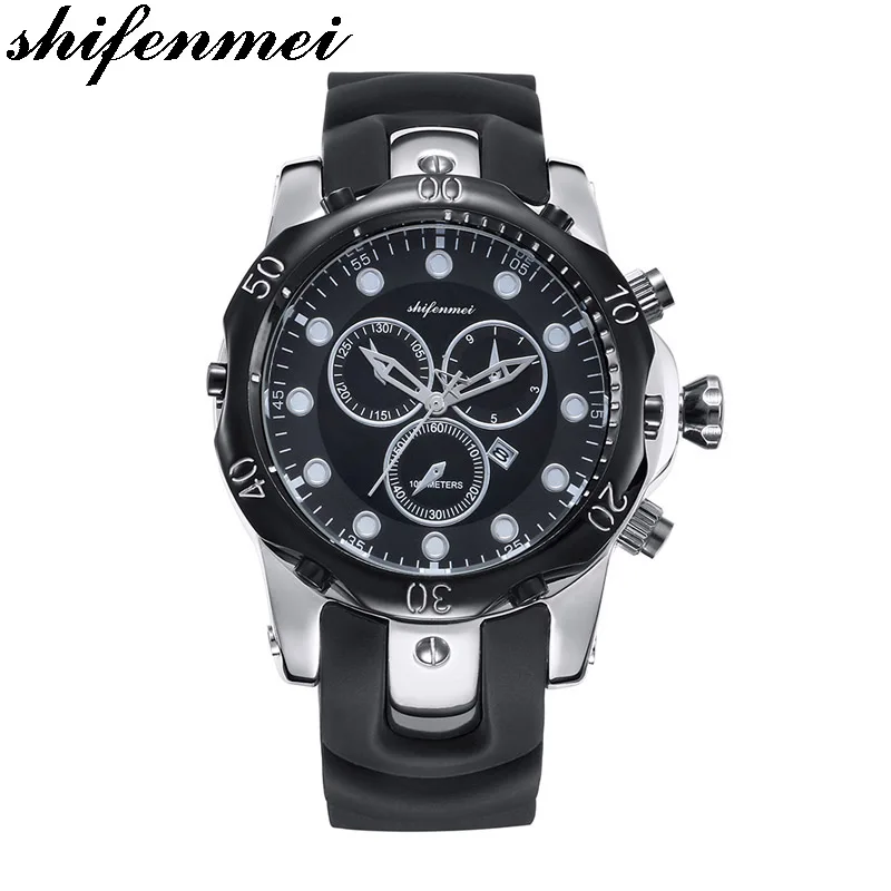 

shifenmei S1073 Brand Gold Men Luxury Quartz Watch 3ATM Water Resistant Quartz Wrist Original Men 's Watches for Big Wrists