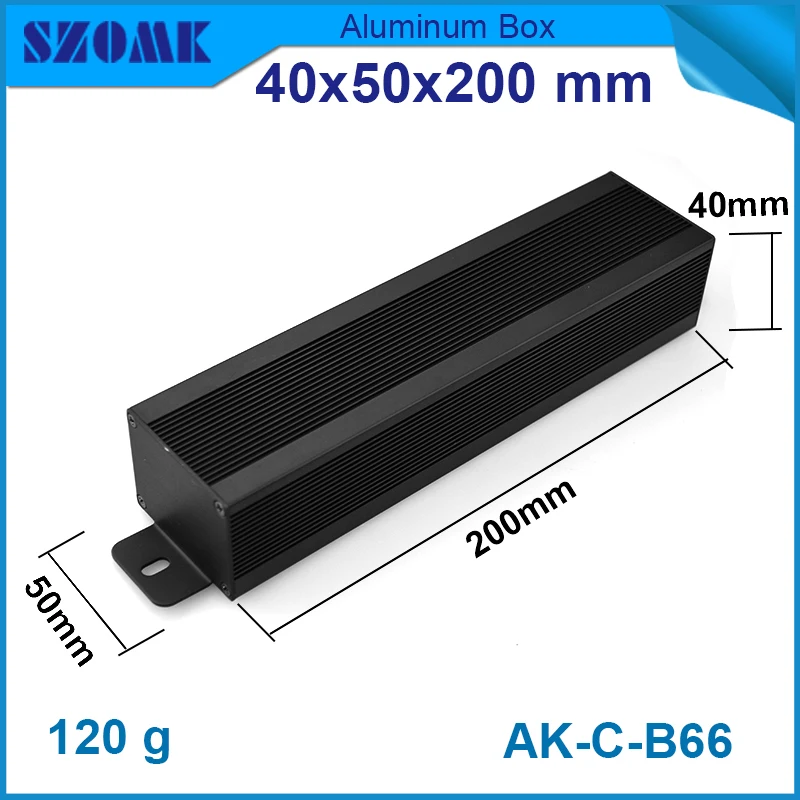 

1piece Aluminum Enclosure 40x50x200mm which is oxygened and powdered coating with black for PCB POWER shell Electric box