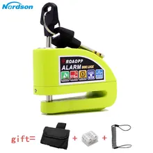 Nordson 110db bloqueio de alarme da motocicleta moto anti-roubo alarme roda disco de freio segurança sirene bloqueio para harley yamaha