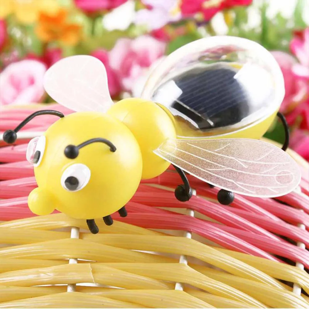 1 шт. милые ABS желтые пчелы, насекомые в форме игрушки на солнечной энергии кретивная обучающая игрушка для детей подарок для детей горячая распродажа