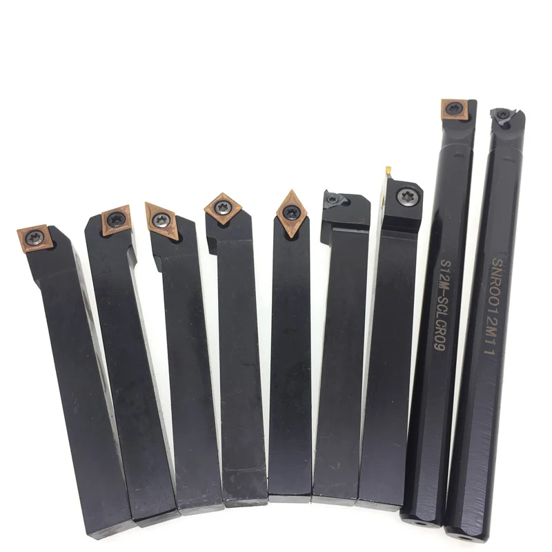 

12mm 7pcs/9pcs/10pcs Indexable Hard Alloy Turning Tool Lathe Tool Kits Cutter Cutting Tools Machining Tools CNC Turning Tool