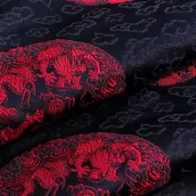 75 см* 100 см парча ткань костюм платье костюм кимоно шелковая парча ткань двойной дракон группа одежды diy ручной работы ткань