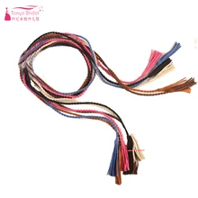 Тонкий пояс дикая декоративная кисточка на талии веревка Женская мода плетеная цепочка на талии свадебные пояса свадебные аксессуары ZA022